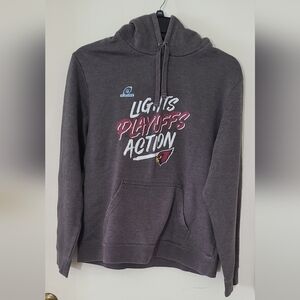 Arizona Cardinals Fanatics Charcoal 'Lights Playoffs Action' Hoodie Medium